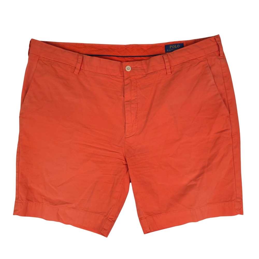 Polo Ralph Lauren Shorts Mens 40x8 Orange Pima Cotton Straight Fit Chino B4